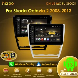 Autoradio Android 13 2 DIN GPS 10,1" para Skoda Octavia A5