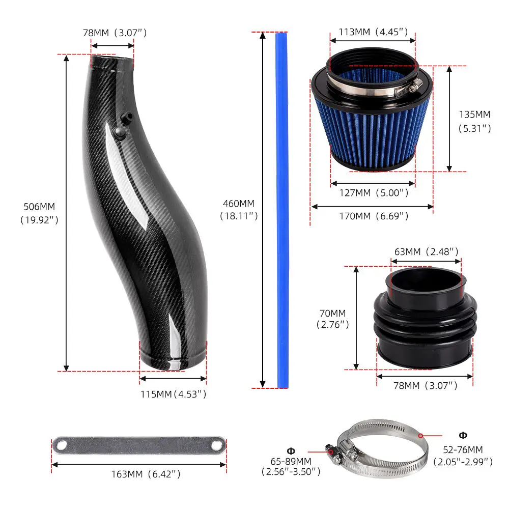 Admisión de aire frío JDM Racing para Honda Civic EG/EK 1992-2000 - imagen 3