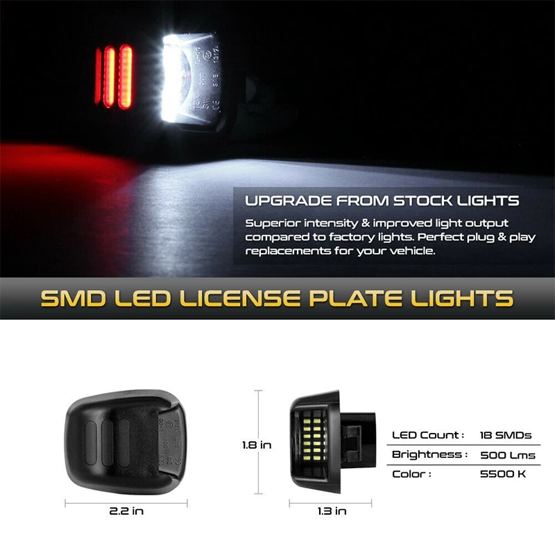 Luces LED de matrícula para Nissan Navara D40 2007-2016 - imagen 4