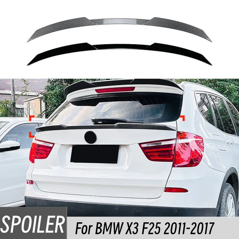 Alerón de maletero negro efecto carbono para BMW X3 F25