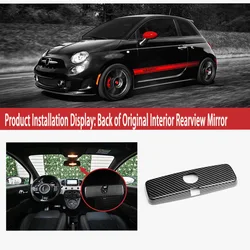 Funda fibra carbono espejo retrovisor Fiat 500 – adhesiva