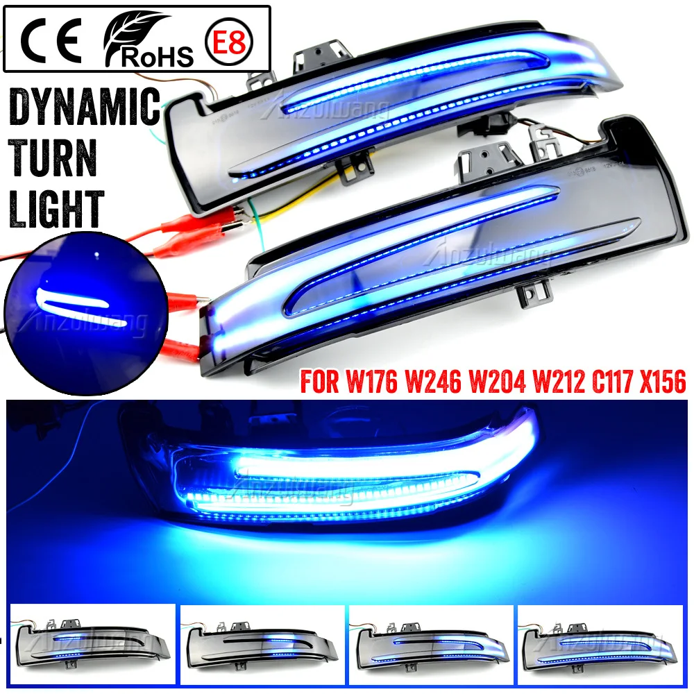 Intermitentes LED dinámicos espejos Mercedes-Benz C117 W176 W204 - imagen 2