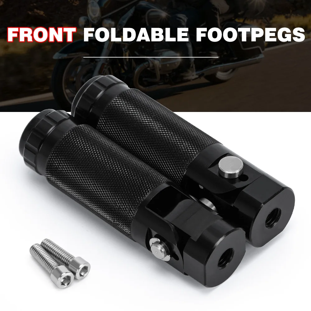 Estriberas universales plegables de aluminio CNC para moto - imagen 2