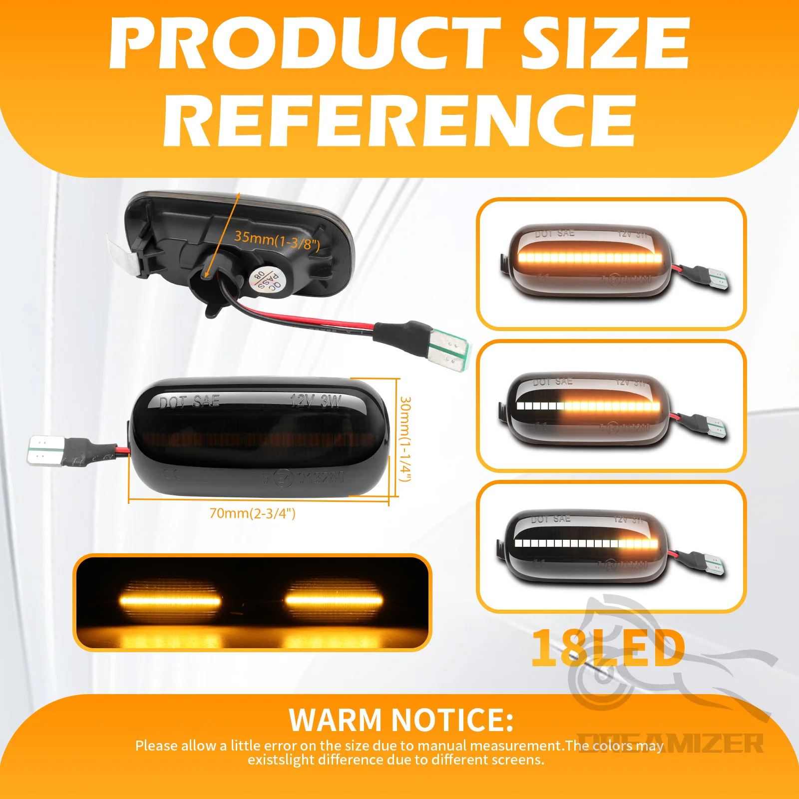 Intermitentes laterales dinámicos LED para Audi A3 8P, A4 B6/B7 y A6 - imagen 3