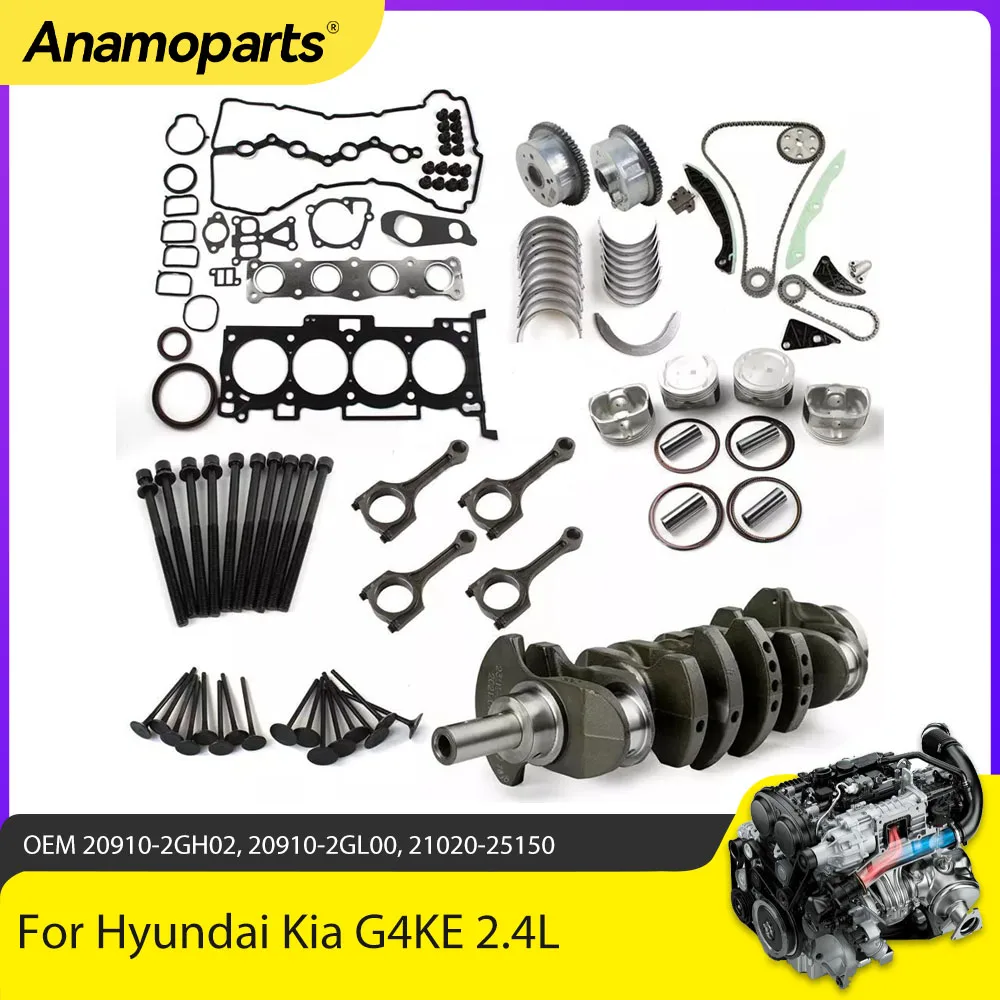 Kit juntas de motor Hyundai 2.4L G4KE para Santa Fe y Tucson
