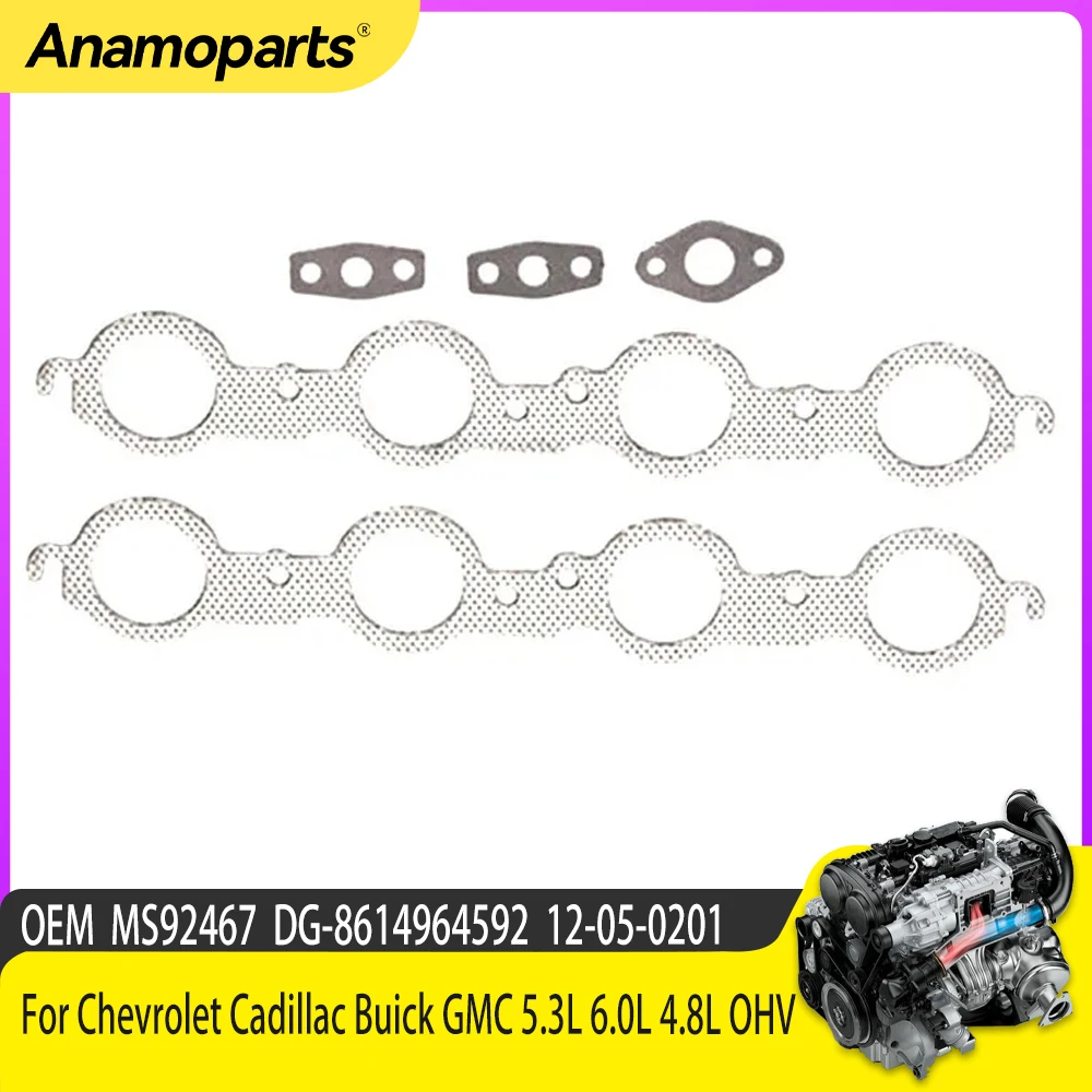 Juntas colector escape GM 4.8L 5.3L 6.0L – Chevrolet Cadillac Buick GMC
