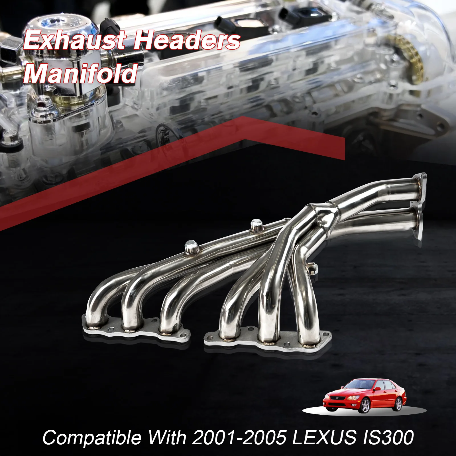 Colectores inox escape Lexus IS300 Altezza 3.0 2JZ-GE 2001-2005