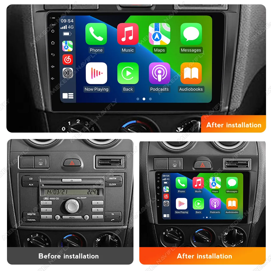 MEKEDE radio con CarPlay y Android Auto para Ford Fiesta - imagen 2