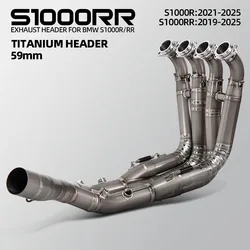 Colector de escape de titanio para BMW S1000RR S1000R M1000R 2019-2025