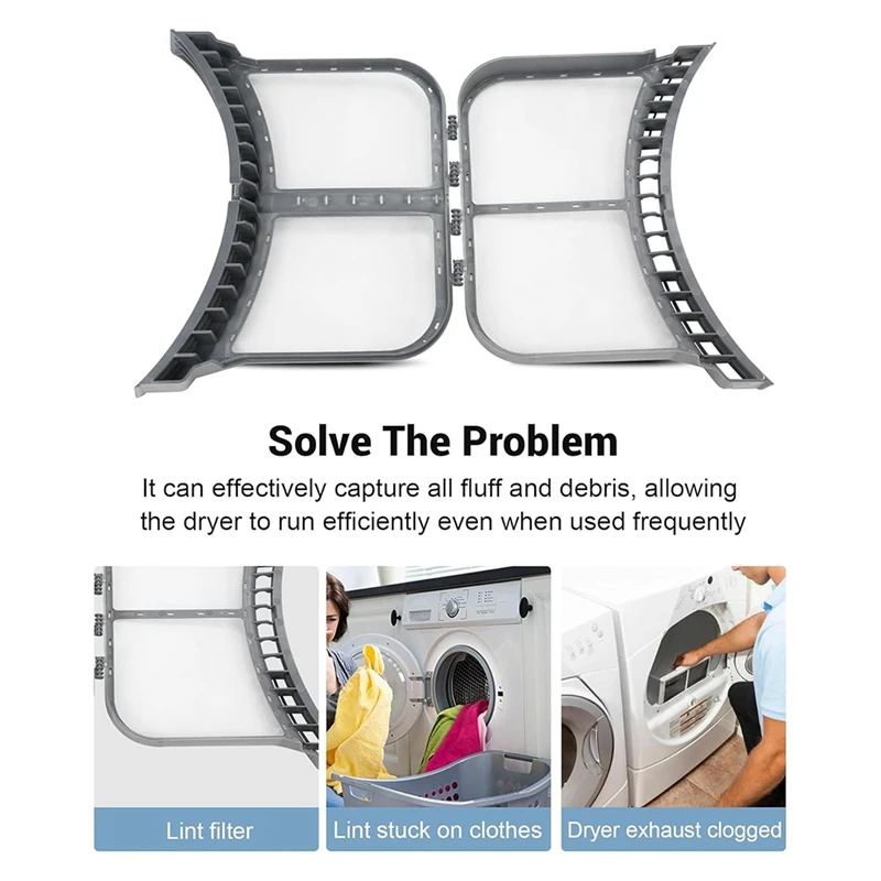 5304513574   Conjunto de trampa de filtro de pantalla de pelusa de secadora, filtro de trampa de pelusa de secadora para conjunto de filtro de secadores Frigidaire - imagen 5