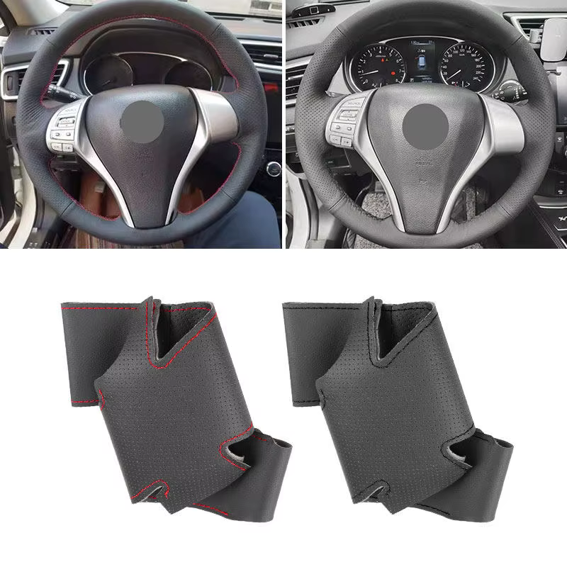 Funda de volante Nissan Qashqai/X-Trail de microfibra perforada