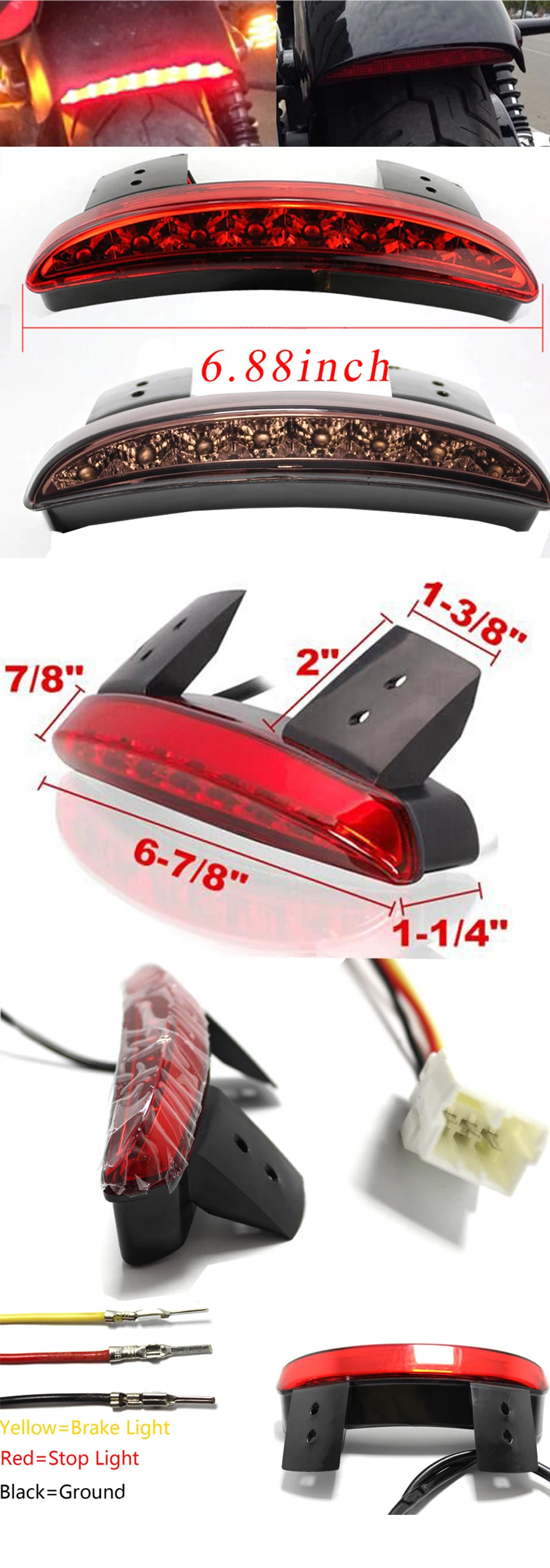 Conjunto de iluminación trasera para motocicleta