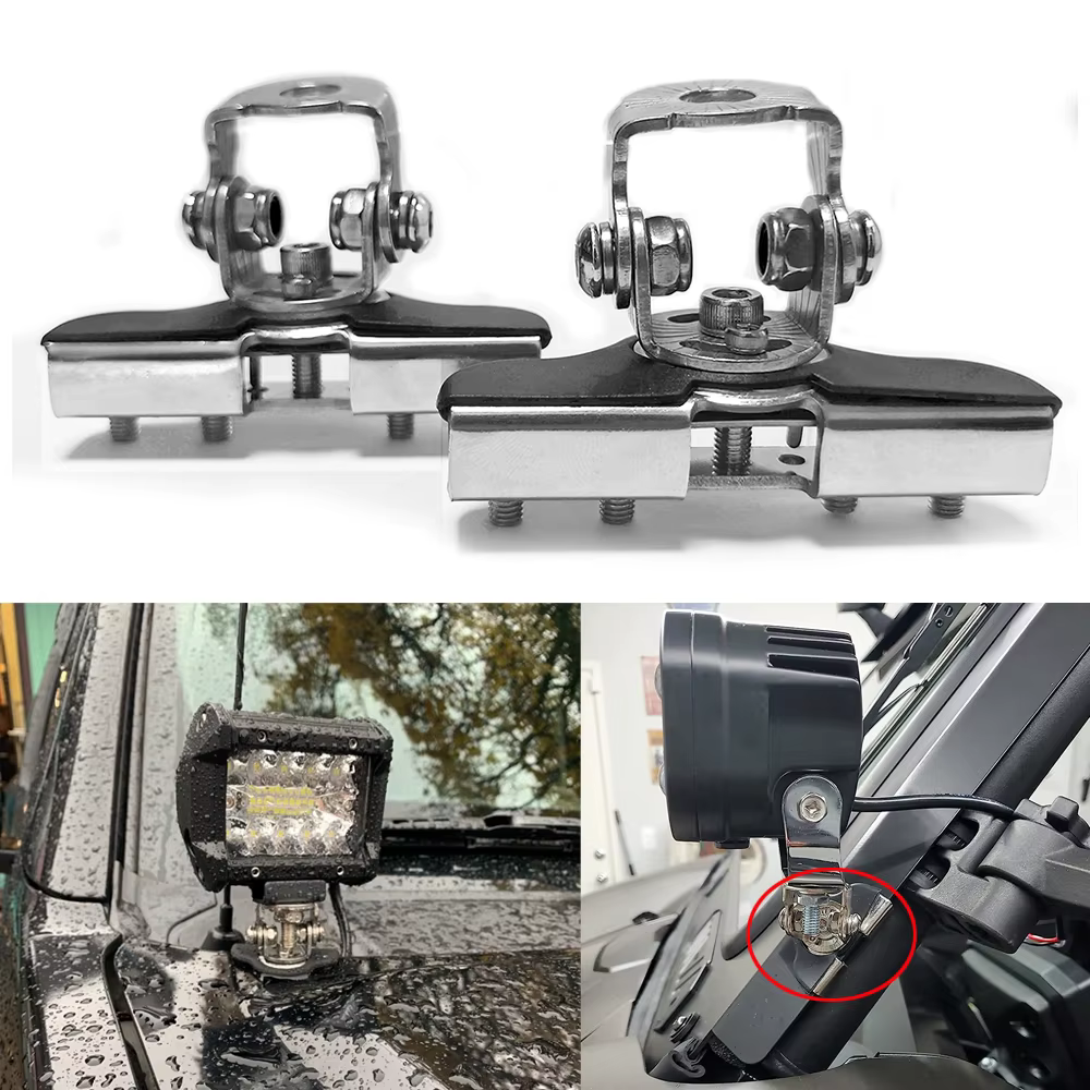 Soporte metálico de capó para foco LED todoterreno