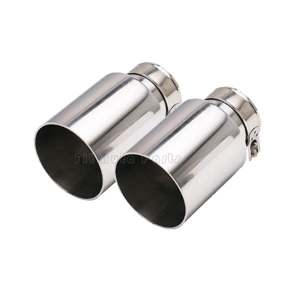 Tubo escape inoxidable con punta silenciador recto 2.5 pulgadas