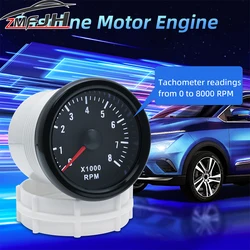 Tacómetro AD 52 mm 0-8000 rpm LED para motores de gasolina