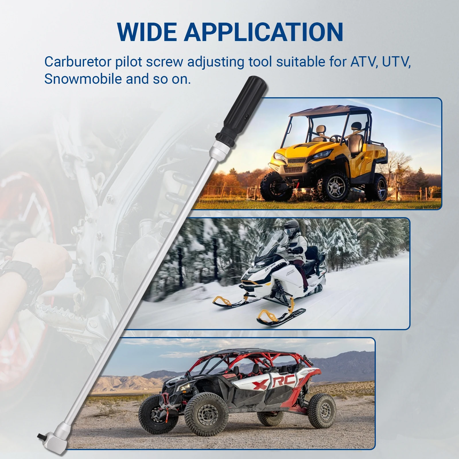 Herramienta angular 90° para ajustar carburadores de moto, ATV y UTV - imagen 2