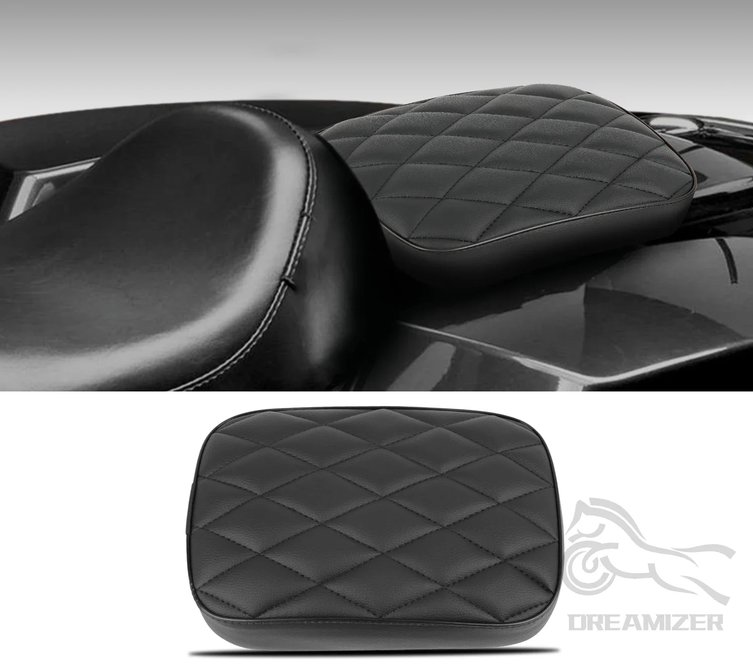 Almohadilla asiento pasajero Harley Dyna 883 con ventosas - imagen 3
