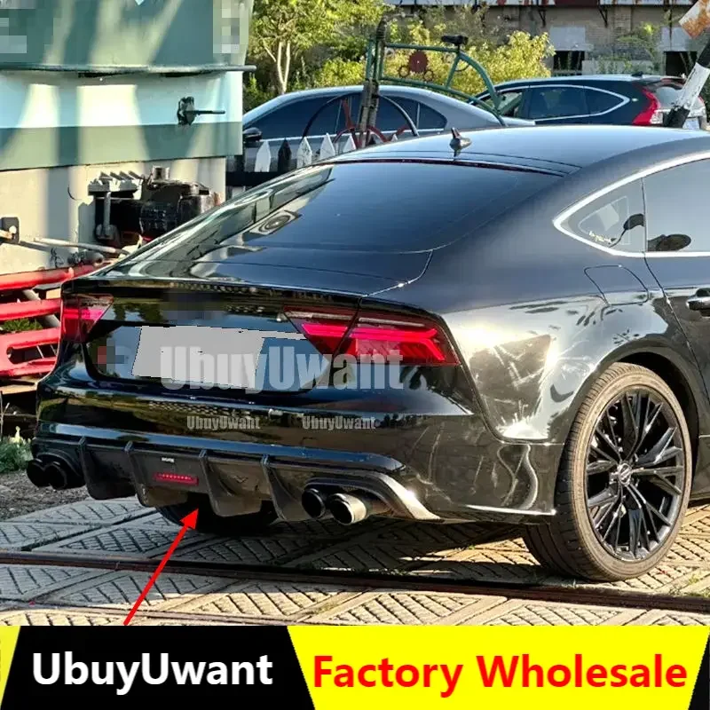 Difusor de parachoques trasero de fibra de carbono para Audi A7 S7 RS7 2016-2018