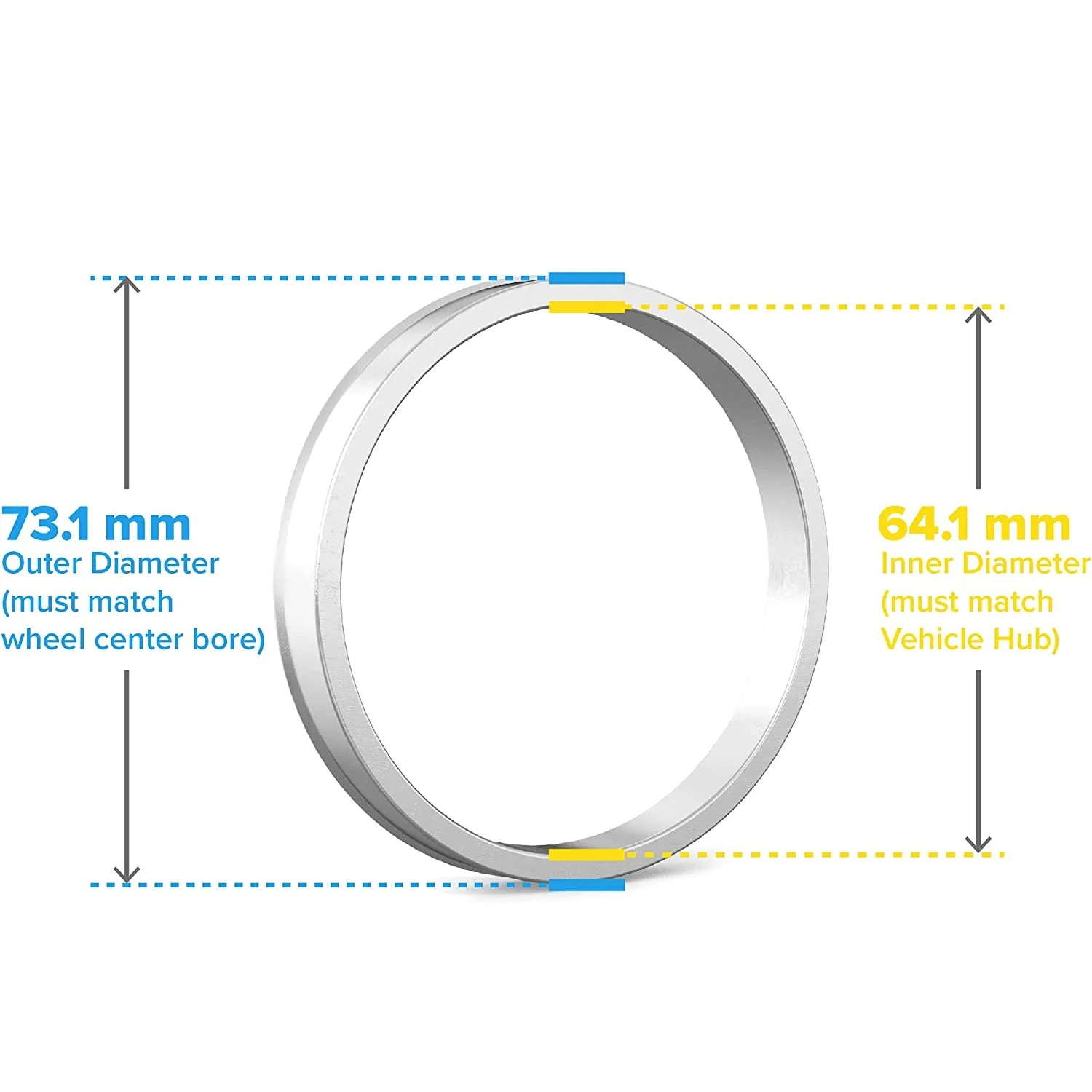 Anillos Centradores Rueda TEEZE Kit 4 Piezas Aluminio – Universal 54-64mm - imagen 3