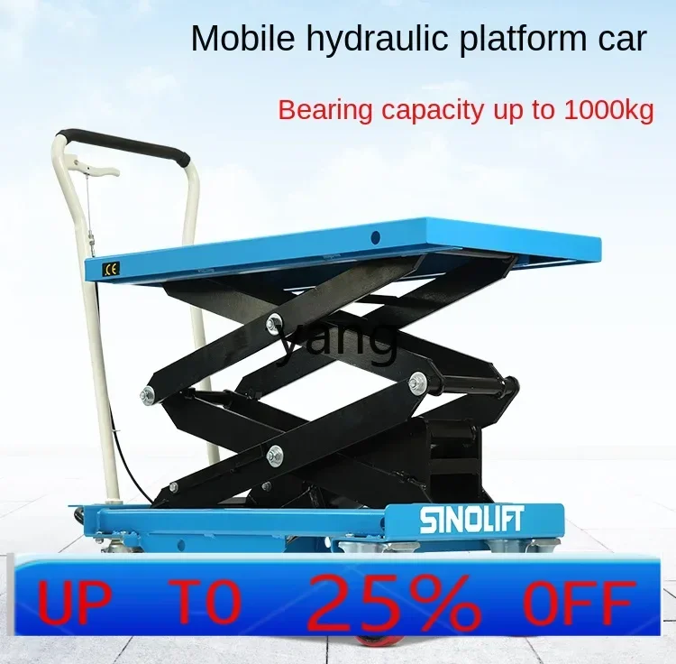 Plataforma elevadora hidráulica móvil de tijera con pedal manual