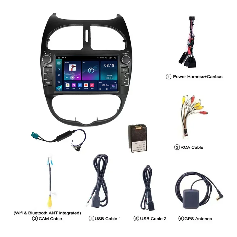 Radio Android con CarPlay y GPS para Peugeot 206 - imagen 5