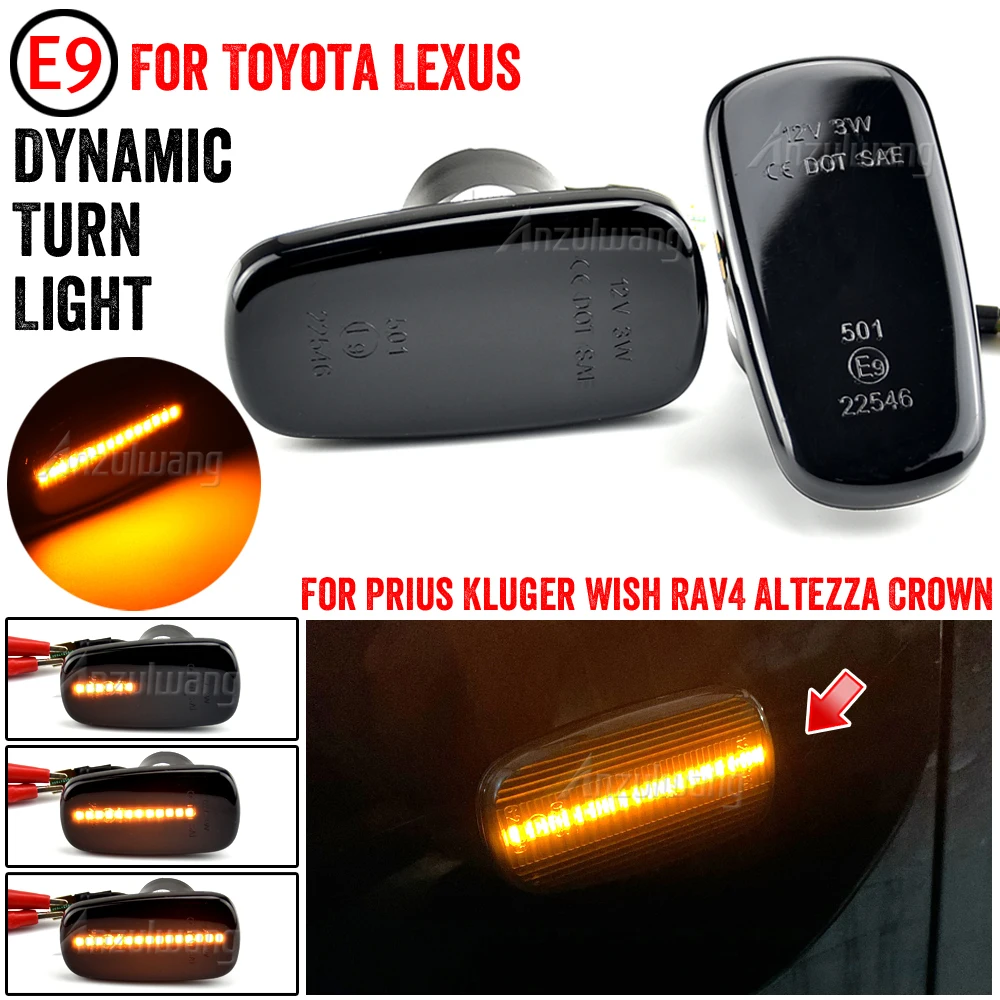 Intermitente lateral LED dinámico para Toyota RAV4 y Lexus IS300