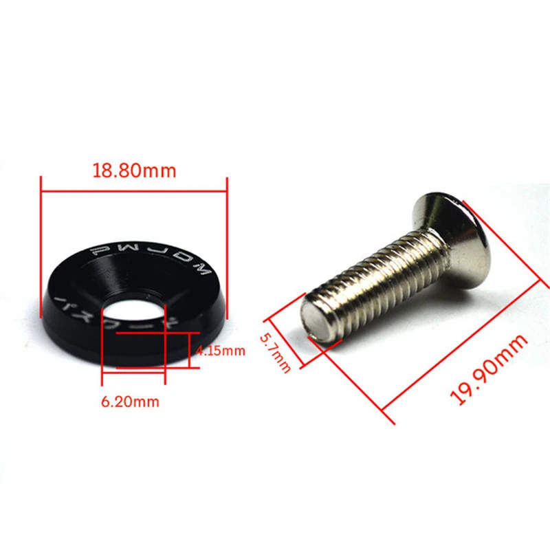 Tornillos hexagonales M6x20 arandela guardabarros - estilo JDM - imagen 4