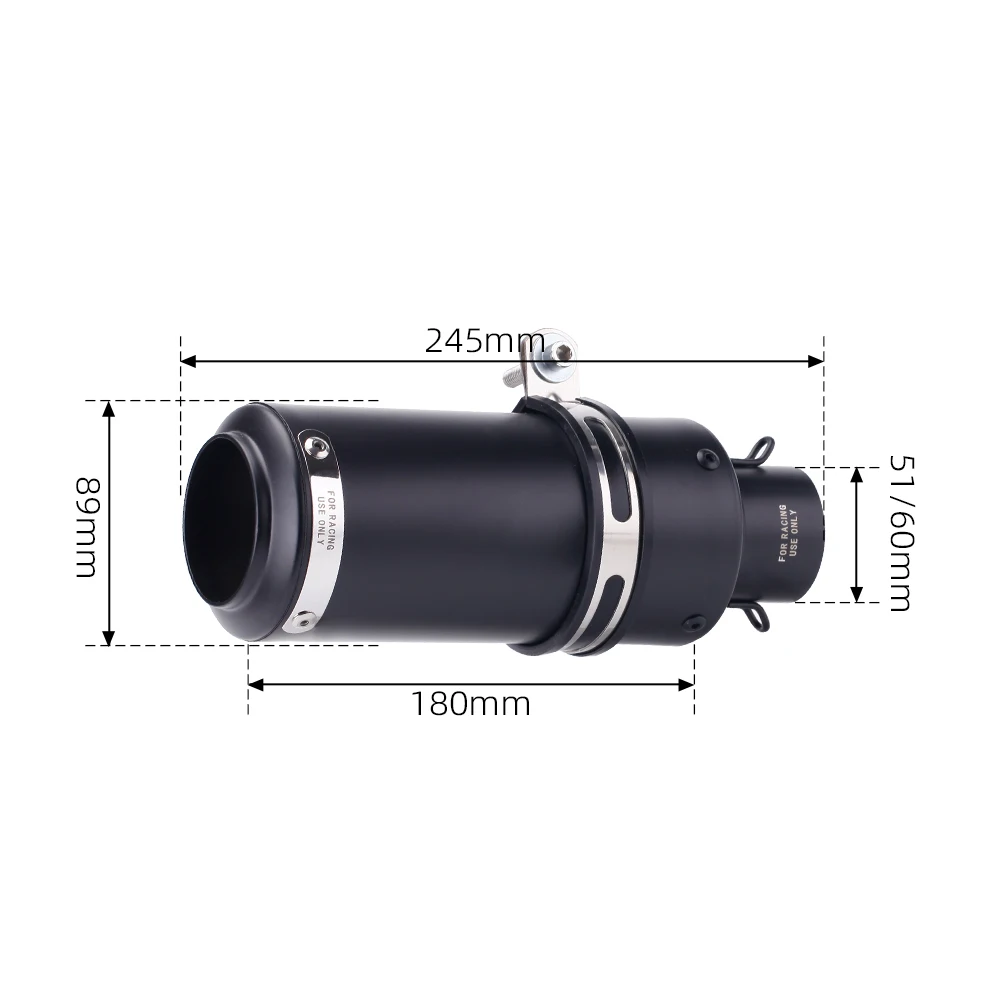 Silenciador inoxidable 60mm para Yamaha XMAX, Honda PCX y Benelli TNT - imagen 4