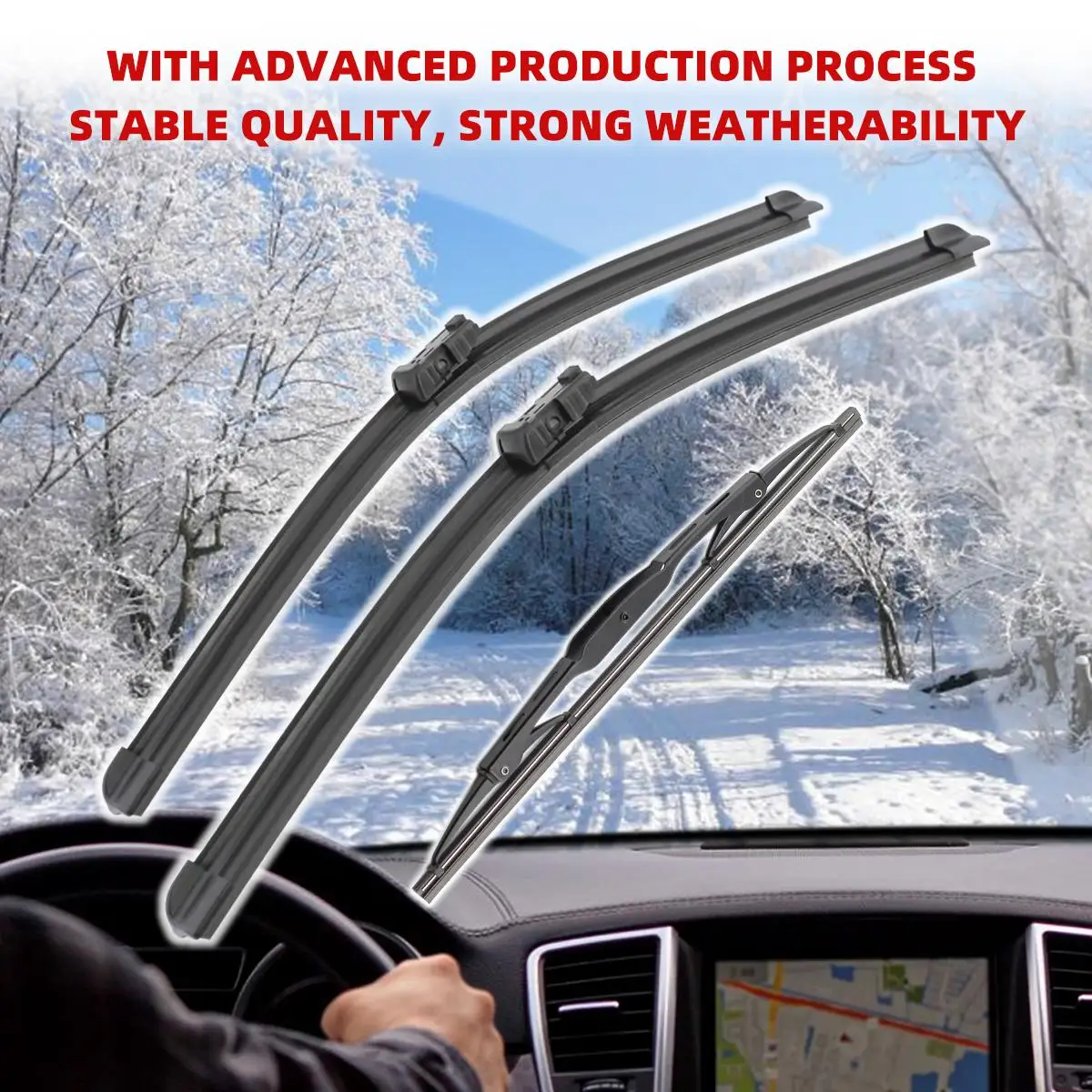 1/2/3/4/6 Uds limpiaparabrisas de coche para Volvo V60 Hatchback 2010-2018 limpiaparabrisas delanteros y traseros cepillos accesorios para automóviles 2014 2015 2016 2017 - imagen 5