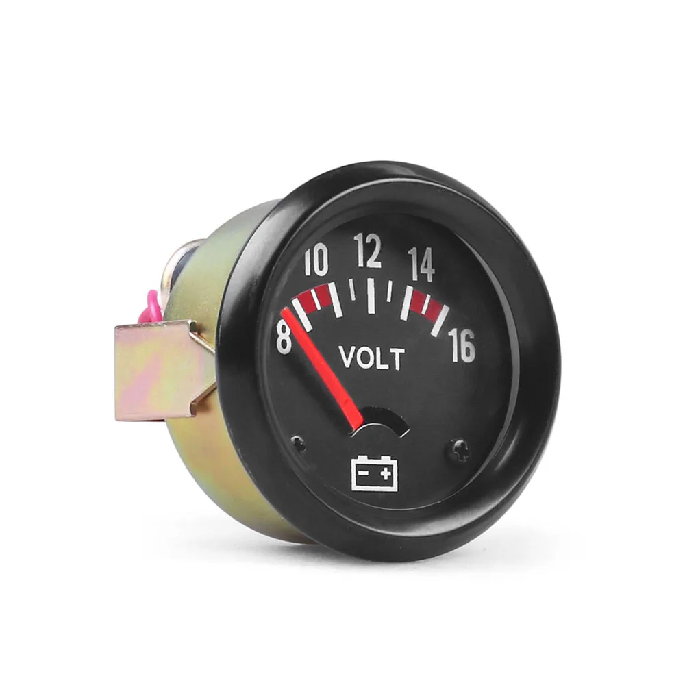 Voltímetro analógico para coche 52 mm, 8-16 V negro - imagen 3