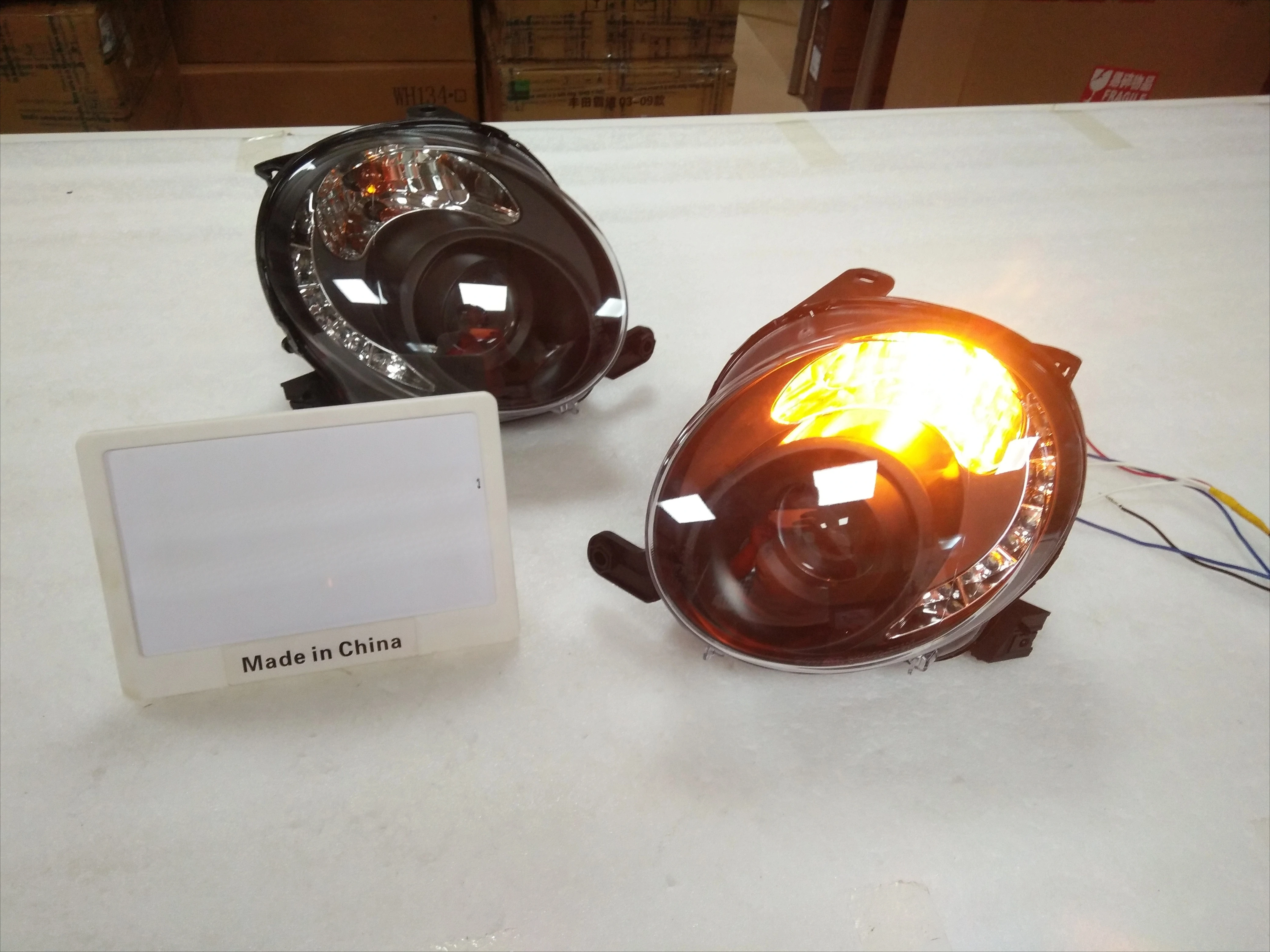 Faros LED delanteros para Fiat 500 2007-2014 con carcasa negra - imagen 4