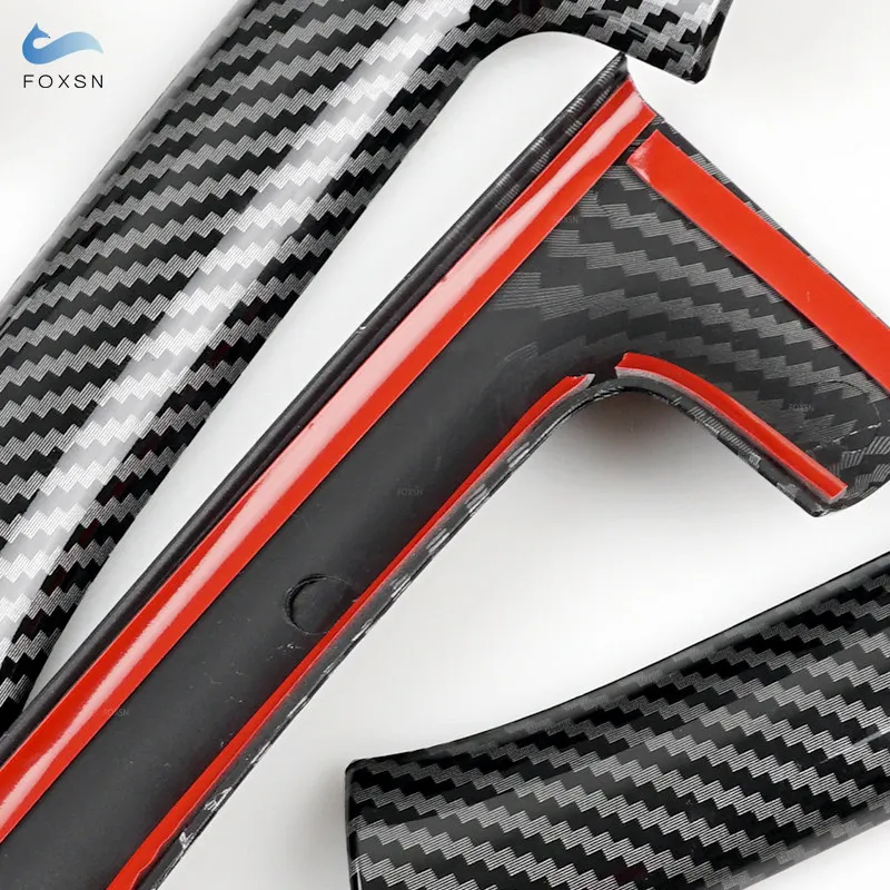 Patrón de fibra de carbono ABS para VW Golf 6 MK6 2010 2011 2012 2013 accesorios de coche 8 Uds Panel de reposabrazos de puerta tiras de manija cubierta embellecedora - imagen 3