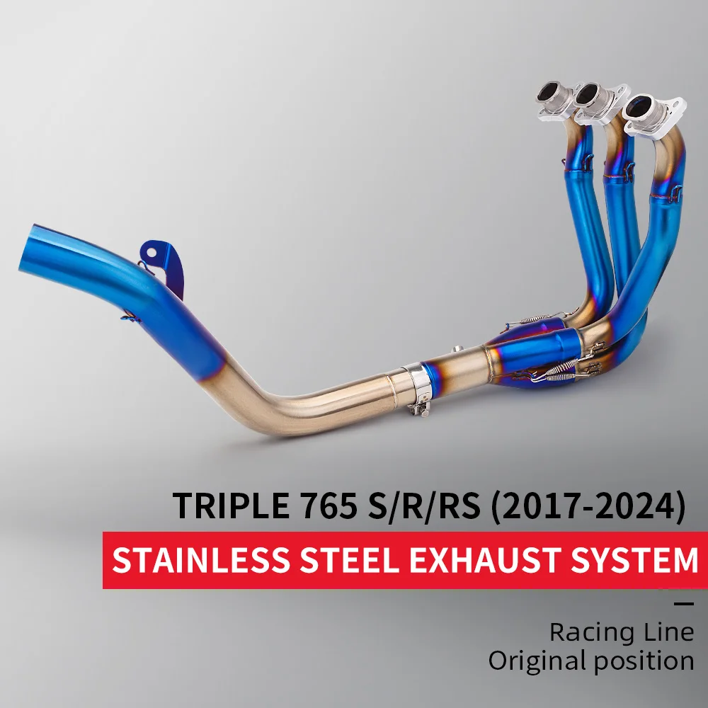 Tubo Escape Street Triple 765 765RS 765R Frontal 2017-2024