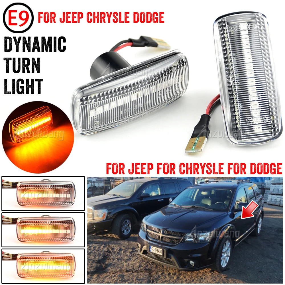 Luz LED intermitente lateral dinámico ámbar para Jeep Compass - imagen 2