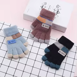 Guantes infantiles de invierno con forro polar convertibles