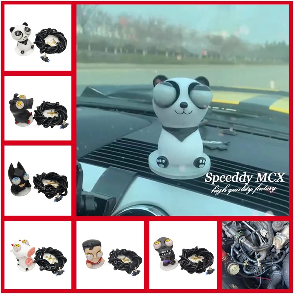 Juguete de goma de alta calidad para niños, juguete de coche de alta calidad, con forma de Zombie, Turbo, ojo explosivo, para regalo de Panda gigante