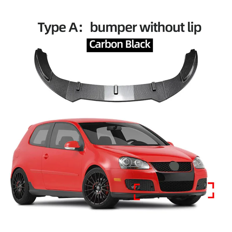 Kit divisor inferior negro con alerón fibra carbono Golf 5 GTI - imagen 5