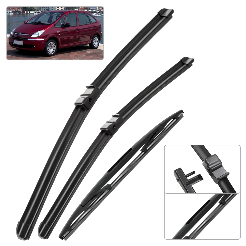 GREATROAD limpiaparabrisas de goma para Citroen Xsara Picasso 2005-2010 2006 2007 2008 OEM ajuste limpiaparabrisas silenciosos 26 "26" 16" - imagen 2