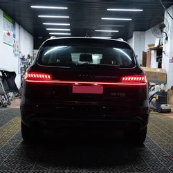 Luces traseras de coche para Q7 2006-2015 actualización 2023 LED conjunto de lámparas traseras automáticas a través de luz de flujo dinámica lámpara trasera