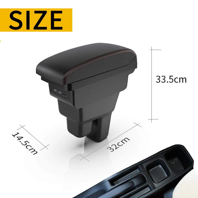 Reposabrazos central para Honda Jazz II 2008-2013 con compartimento - imagen 3