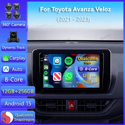 Radio Android con CarPlay 2DIN para Toyota Avanza Veloz 2021-2023