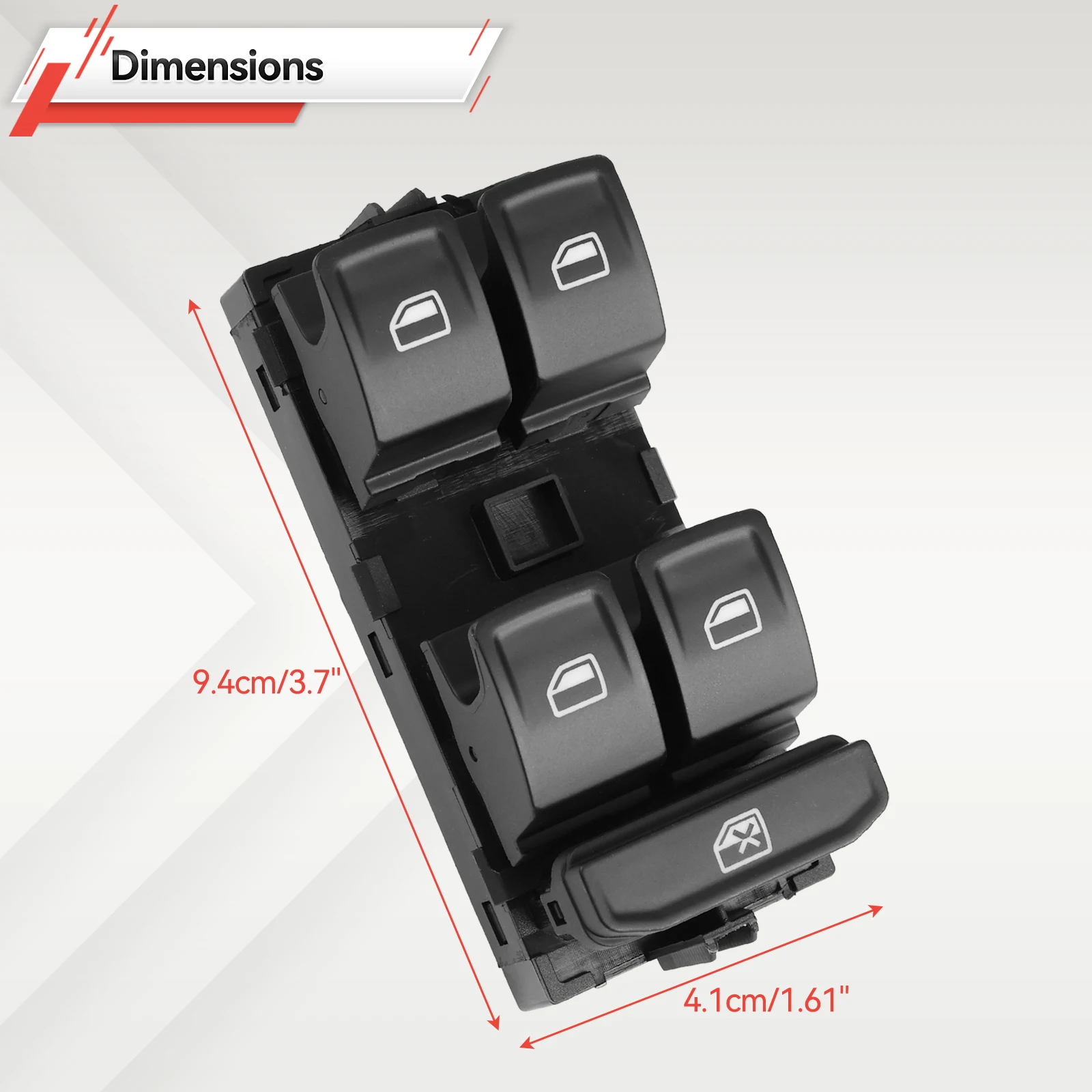 Interruptor elevalunas 5E0959857 conductor – Skoda Octavia 2012-2020 - imagen 4