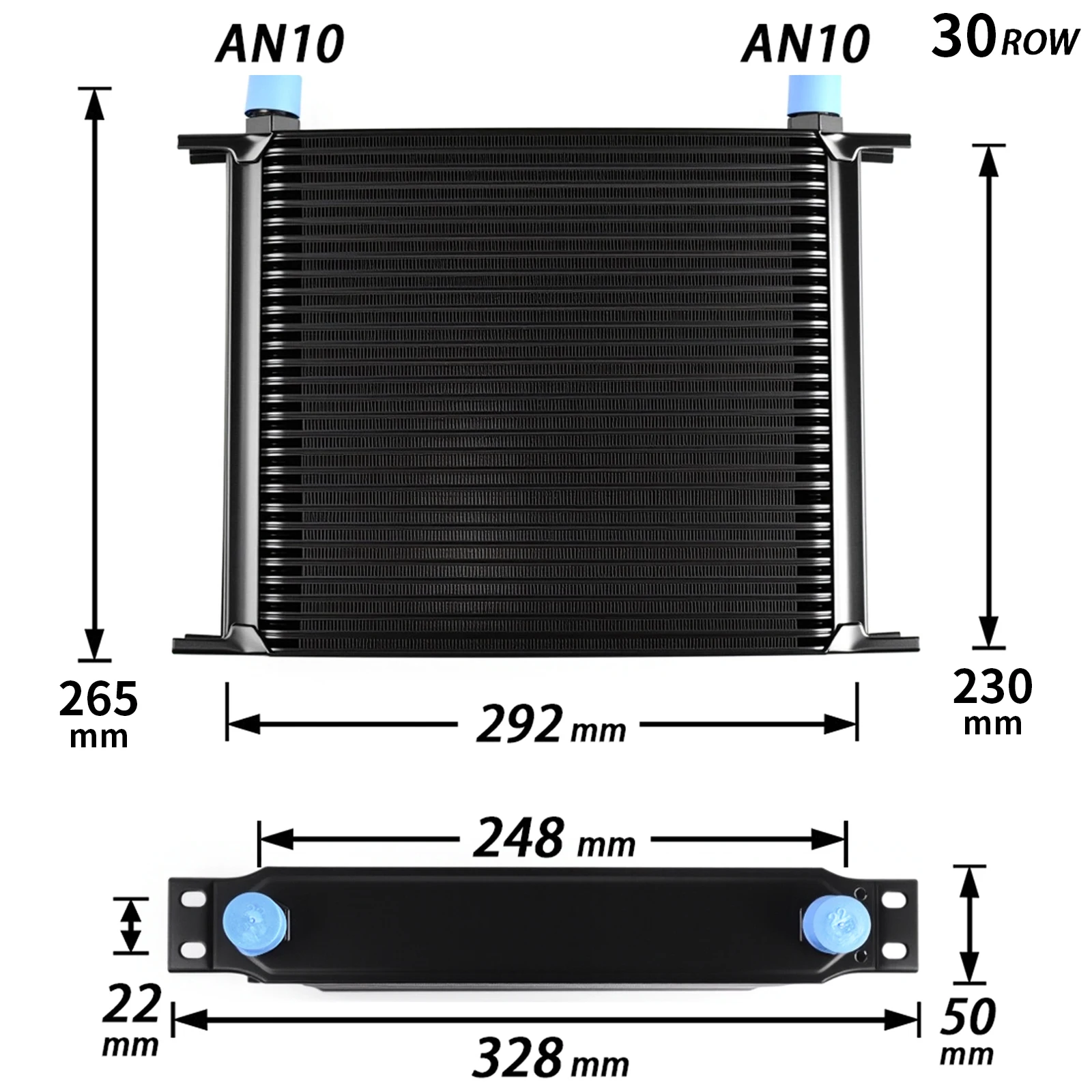 30-rijige oliekoeler Universele oliekoelerset voor motortransmissie - imagen 2