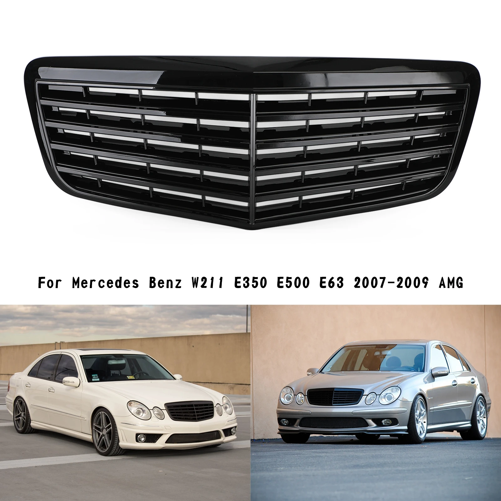 Artudatech Parrilla delantera negro Mercedes W211 E350 500 07-09