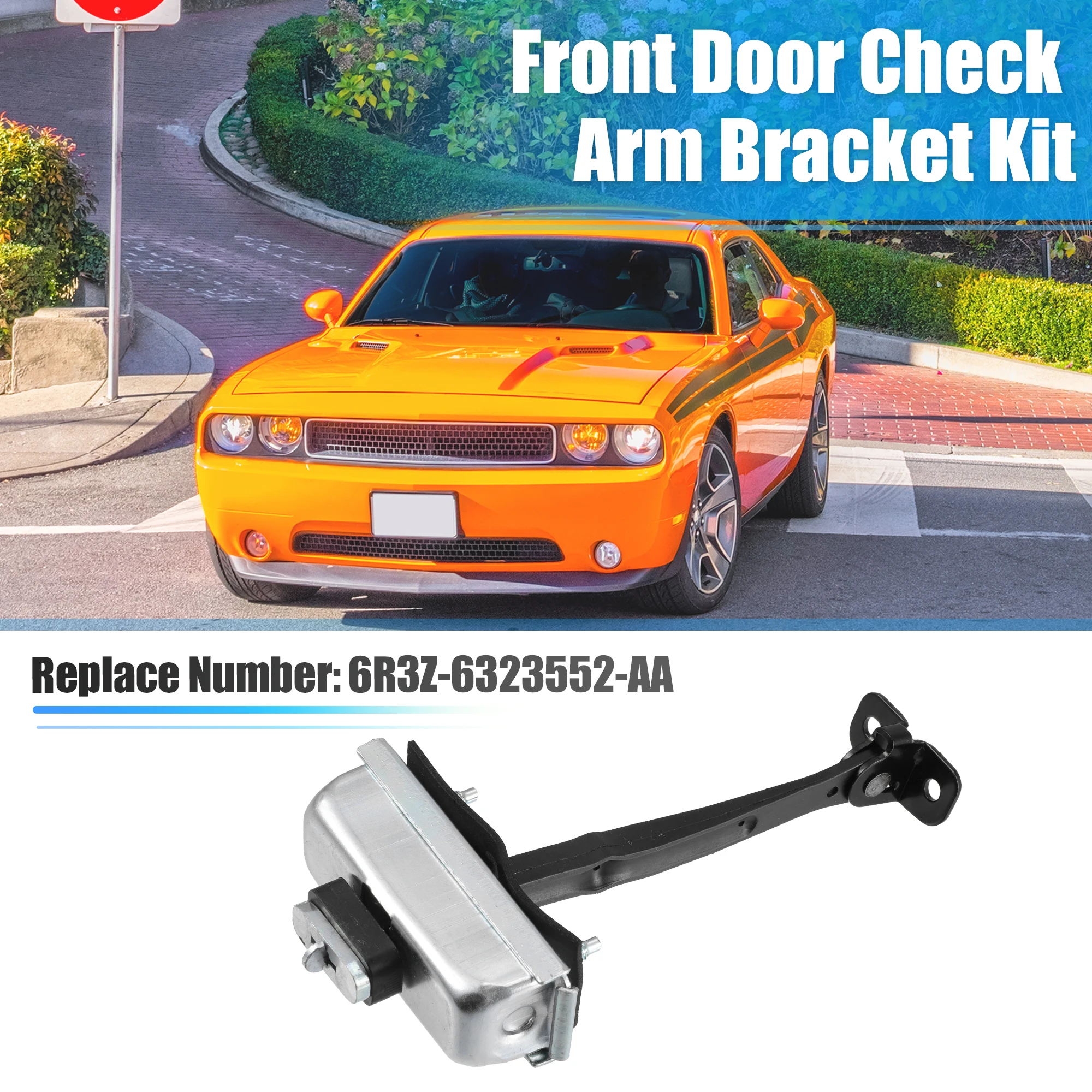 X Autohaux limitador de tope de correa de retención de puerta delantera de coche para Ford para Mustang 6R3Z-6323552-AA