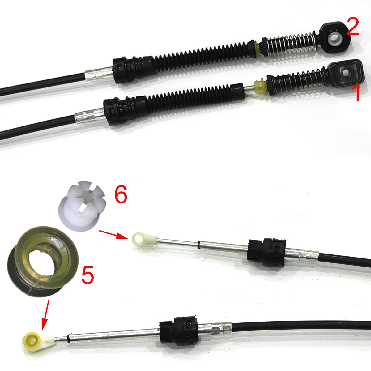 Bowden kit selector cable cambio – VW Passat B6/B7 Polo 9N Beetle 5C - imagen 3