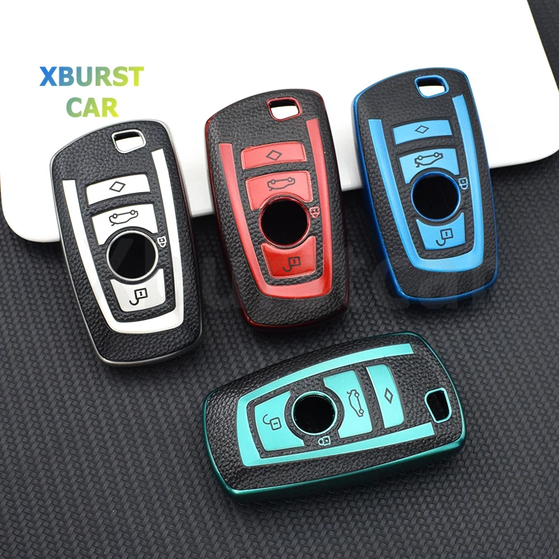 Funda TPU efecto cuero para llave BMW Serie 1, 3, 5 y 7