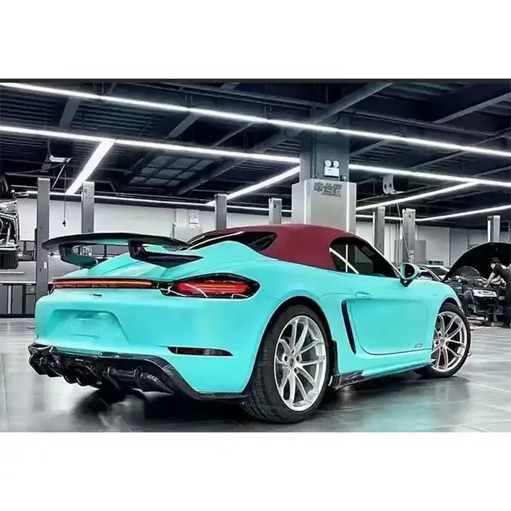 Alerón trasero de fibra de carbono negro para Porsche 718/981/982 - imagen 5