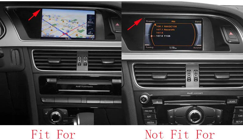 Embellecedor de navegador GPS Interior de fibra de carbono para Audi A4 B8