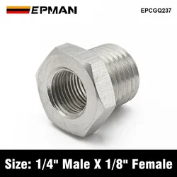 EPMAN Adaptador reductor NPT 1/4 macho a 1/8 hembra, acero 304